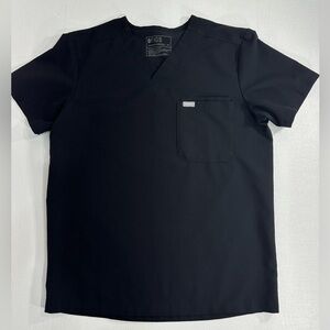 Figs v neck top black size M